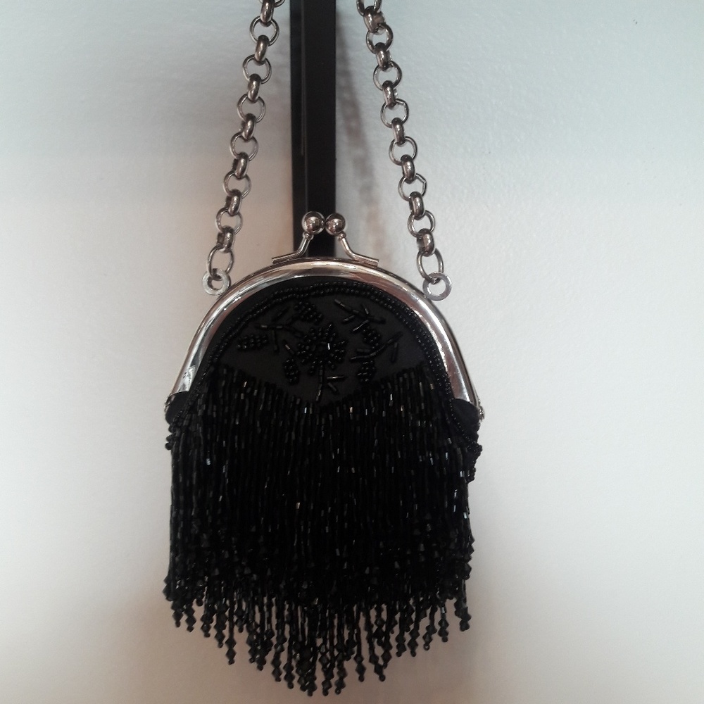 Black mini evening purse